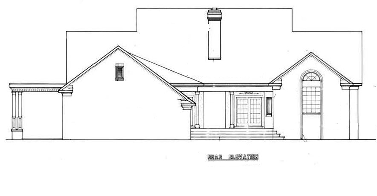 Rear Exterior image of Royal Glen-3501 House Plan